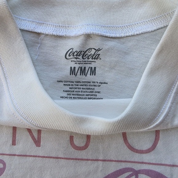 Coca Cola‎ longsleeve Womens Cropped M  Print Multicolor Classic Tshirt - (1107) - Picture 5 of 5